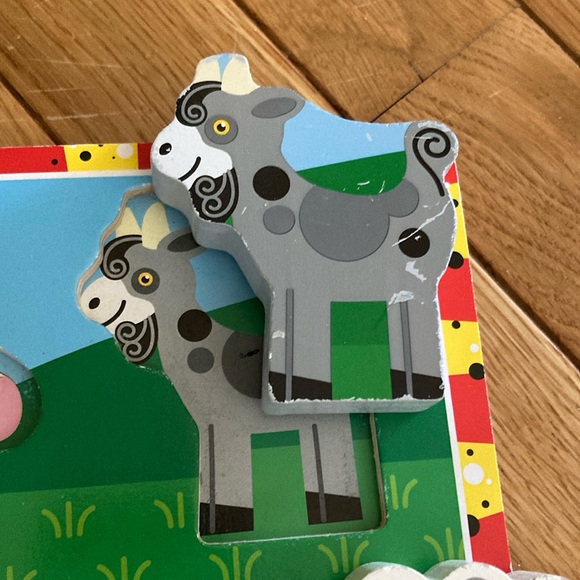 Melissa & Doug FARM ANIMALS CHUNKY INSET PUZZLE - Picture 9 of 15